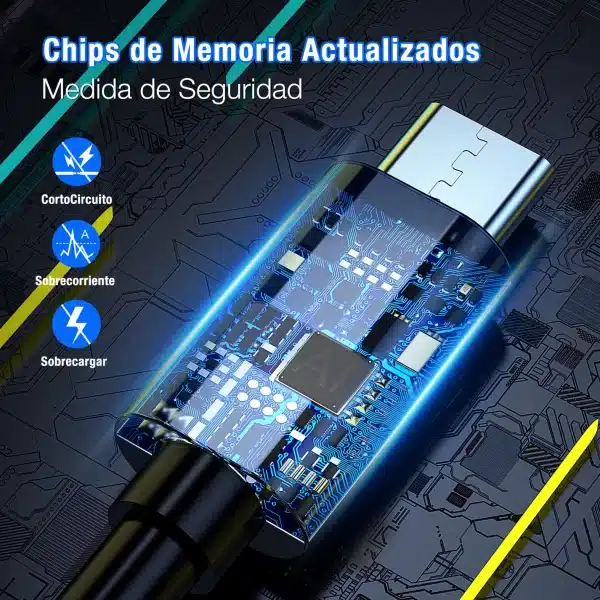 CABLE 1HORA NEGRO CAB185 CON ENTRADA USB - Imagen 3