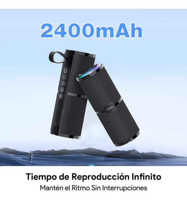BOCINA INALAMBRICA 1HORA BLUETOOTH NEGRA - Imagen 5