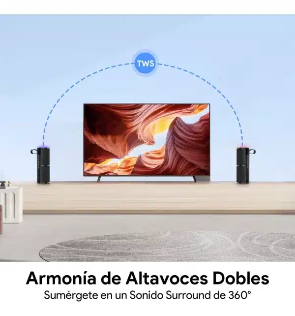 BOCINA INALAMBRICA 1HORA BLUETOOTH NEGRA - Imagen 2