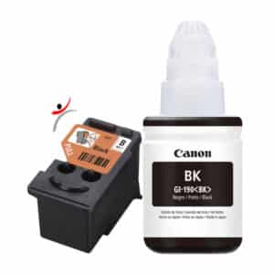 CABEZAL CANON DE IMPRESION DE TINTA NEGRA BH-1 + BOTELLA DE TINTA GI-190 NEGRA
