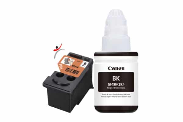 CABEZAL CANON DE IMPRESION DE TINTA NEGRA BH-1 + BOTELLA DE TINTA GI-190 NEGRA