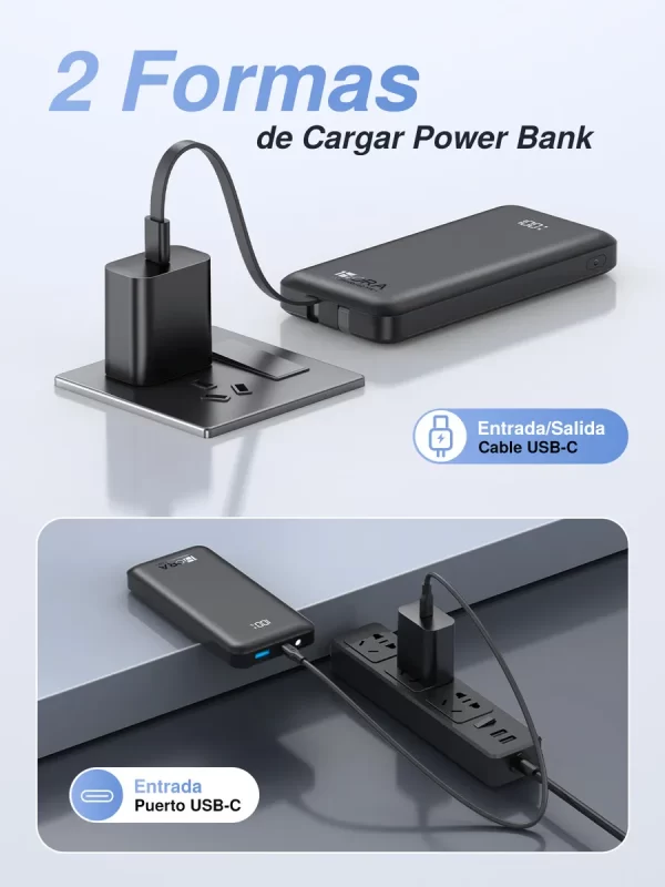 BATERIA POWERBANK 1HORA NEGRA GAR148 100 - Imagen 7