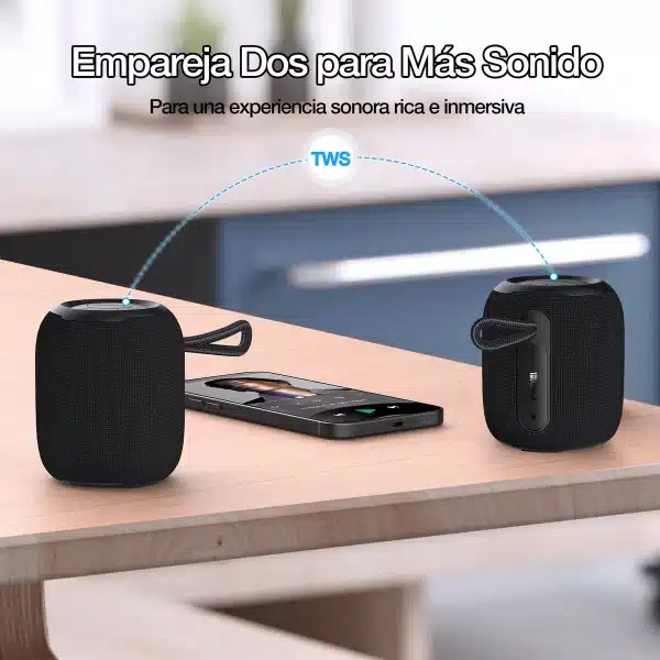 BOCINA INALAMBRICA 1HORA BLUETOOTH NEGRA - Imagen 8