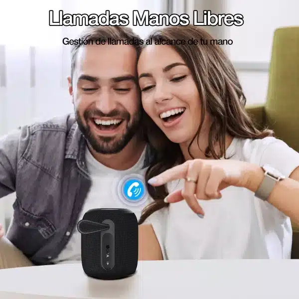 BOCINA INALAMBRICA 1HORA BLUETOOTH NEGRA - Imagen 7