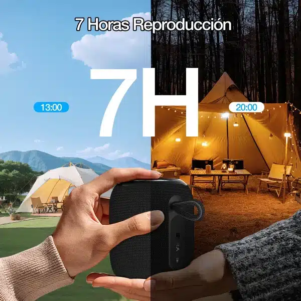 BOCINA INALAMBRICA 1HORA BLUETOOTH NEGRA - Imagen 6