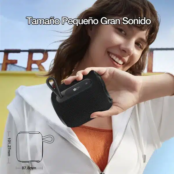 BOCINA INALAMBRICA 1HORA BLUETOOTH NEGRA - Imagen 4