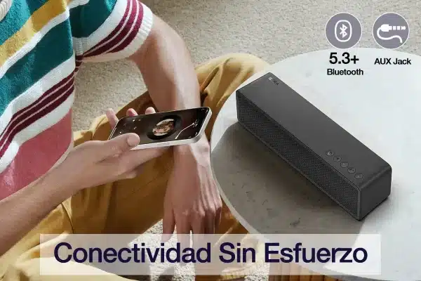 BOCINA INALAMBRICA 1HORA BLUETOOTH NEGRA - Imagen 3