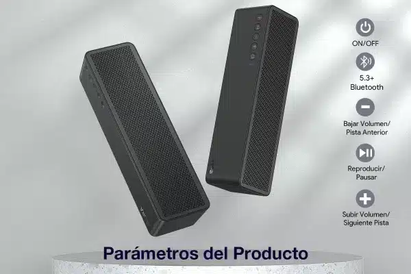 BOCINA INALAMBRICA 1HORA BLUETOOTH NEGRA - Imagen 2