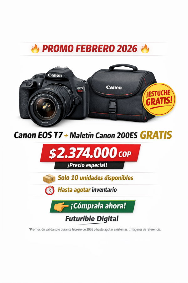 CAMARA CANON EOS T7 1855ISII USCAN - Imagen 8