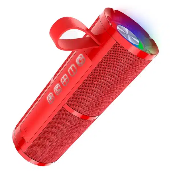 BOCINA INALAMBRICA 1HORA BLUETOOTH ROJA - Imagen 2